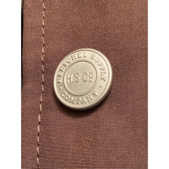 Herschel Supply Co Men’s Button down Varsity Jacket Java Brown Mocha Sz L NWT - Picture 7 of 7